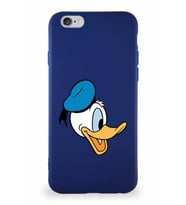 Apple iPhone 6S Soft Premier Kapak Donald Duck-F Tasarımlı Silikon Kılıf - Lacivert (Şeffaf)