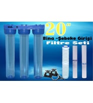 Sulook 20 Inç Bina ,daire, Şebeke Girişi Su Arıtma Sistemi Komple Set