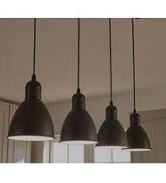 mylights  retro  rustik  masa üstü  dörtlü metal avize   100CM SİYAH TABAN