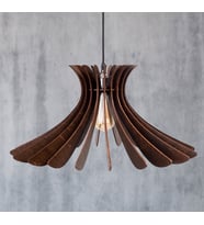 Windsrf Modern Tasarım Doğal Ahşap MDF 3D Rustik Ahşap Avize