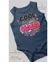 Cool Diye Yazılır Hala Diye Okunur Sıfır Kol Bebek Body %100 Pamuk