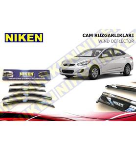 Hyundai Accent Blue Kromlu Cam Rüzgarlığı Niken