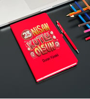 23 Nisan Tasarımlı Kişiye Özel Defter Ve Kalem Seti