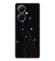 Vivo V29 Lite Kılıf Silikon Desen Özel Seri Line Planet 1736