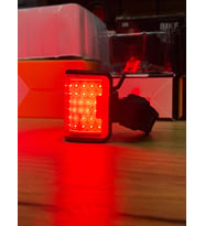 FORTE GT 6042 Bisiklet 4 x AAA Pil Ön Far USB Şarjlı Metal Gövde Kırmızı