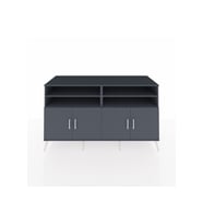 Kronos Konsol 6 Raflı 4 Kapaklı 176x59x99 Antrasit-Antrasit/Çam