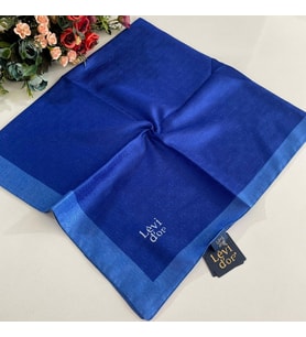 Levidor Premium Monogram Eşarp Açık Mavi- Saks Mavi GX0211