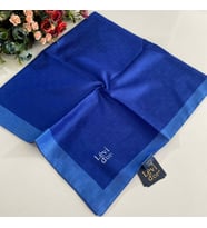 Levidor Premium Monogram Eşarp Açık Mavi- Saks Mavi GX0211