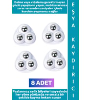 #EşyaKaydırıcı Kendinden Yapışkanlı Sessiz Kayma Mobilya Dostu Tasarım Saklama Kutusu Çöp Kovası Kom