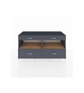 Kronos Konsol 2 Raflı 4 Çekmeceli  176x59x99 Antrasit-Çam/Antrasit