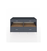 Kronos Konsol 2 Raflı 4 Çekmeceli  176x59x99 Antrasit-Çam/Antrasit