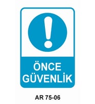 İŞ GÜVENLİĞİ UYARI LEVHASI 1 ADET PVC 21 X 29CM