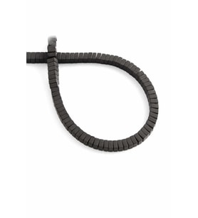 Hematit Doğal Taş Mat Siyah Dore Kesim 4x2mm Dizi [AA]