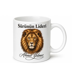 Baba Aslan Sürüsünün Lideri Yazılı Kupa Bardak Babalar Günü Hediye
