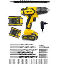 Japon Technology 58v 8ah B-6 Metal Şanzıman Şarjlı Vidalama 27prç Uç Setli