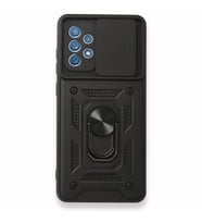 Samsung Galaxy A72 Kılıf Lens Korumalı Zırh Case (Siyah)