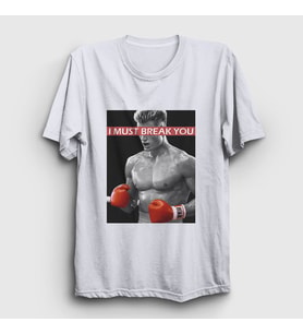 Presmono Unisex Beyaz Break ivan Drago Film Rocky T-Shirt 249430tt (Beyaz)