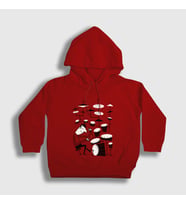 Presmono Unisex Çocuk Kırmızı Drums Baterist Hediye Müzisyen Musician Kapüşonlu Sweatshirt 508058tt
