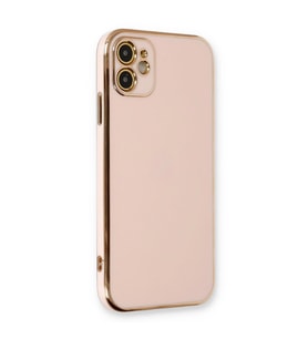 Microsonic Apple iPhone 12 Kılıf Olive Plated Pembe