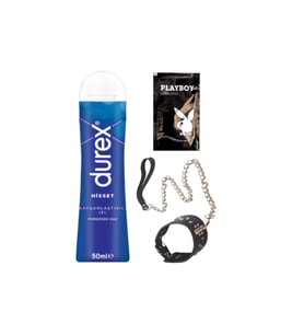 Durex Hisset Pürüzsüz Hazlar 50 ml Jel + Siyah Deri Tasma + Hediye