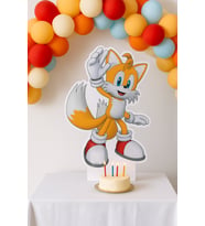 Ayaklı pano Sonic Boom 33x24 Miles Tails Masa Dekoru Çocuk Odası Dekoru Turuncu