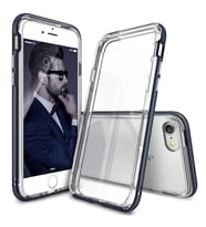 Ringke Frame iPhone 7 ile Uyumlu Çerçeveli Bumper Kılıf Metal Slate