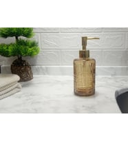 CAM SIVI SABUNLUK,YILDIZ DESENLİ KAHVERENGİ 300ML 6,8X17,6CM