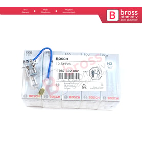 Sis Lambası Römork Arazi Aracı Farı İçin 10 Adet BOSCH ECO 1987302802 12V 55W PK22s H3 Halojen Ampul
