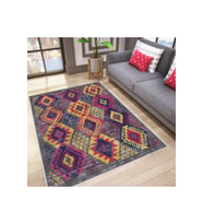 Rovigo Home Dijital Baskı Yıkanabilir Kaymaz Taban Salon Halısı RVG1617 100x200 cm (Mor)