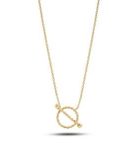 Debora Jewelry 14 Ayar Altın Burgu Detaylı Kolye