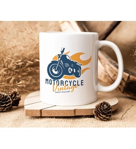 BK Gift Kişiye Özel Motorcu Temalı Beyaz Kupa Bardak-14, Arkadaşa Hediye, Sevgiliye Hediye