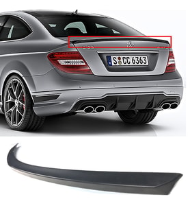 Mercedes W204 Sedan C Sınıfı Kalın Spoiler Piona Black Spoyler 07-13 İthal