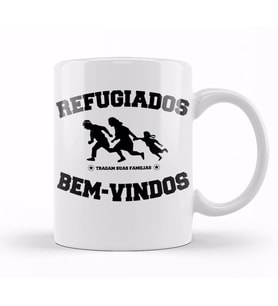 Refugiados Branca Kupa Bardak Porselen