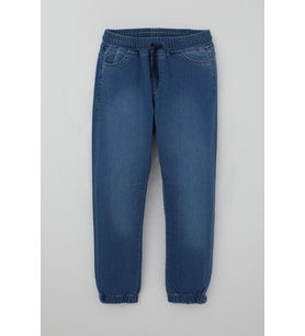 Breeze Erkek Çocuk Jean Pantolon Beli Paçası Lastkli Bağcıklı 6-10 Yaş, Mavi