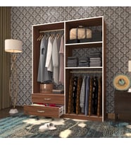 Kenzlife giysi dolabı şemsettin 175*120*40 cvz gardırop 2 çekmeceli