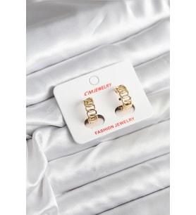14K Gold Renk Kaplama Samanyolu Model CM Kadın Küpe 5886 - HPSBYI2644-7400