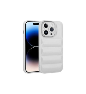 Apple iPhone 14 Pro Uyumlu Kılıf Kamera Korumalı Parlak Airbag'li Zore Galya Kapak (Beyaz)