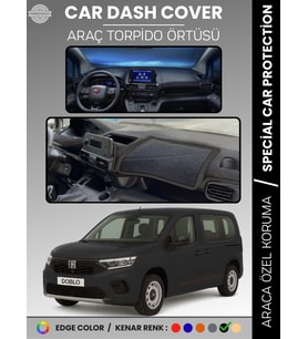 Fiat DOBLO (2023+) Torpido Örtüsü Ön Göğüs Torpido Koruma Çatlamayı Engeller Tam Uyum Hızlı Montaj