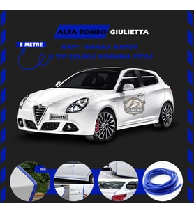 Alfa Romeo Giulietta Oto Araç Kapı Koruma Fitili 5metre Parlak Mavi Renk