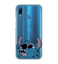 Huawei P20 Lite Uyumlu Stitch Desenli Şeffaf Telefon Kılıfı