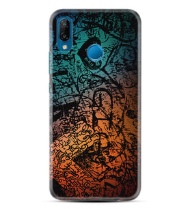 Huawei P20 Lite Mate 10 20 Lite Pro P40 Lite KılıfDesemli Silikon İşaretler Tuval 1716