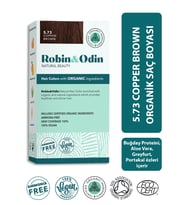 Robin&Odin Organik Amonyaksız Silikonsuz Parabensiz Meyve Ekstresi İçeren Vegan Saç Boyası 5.73 Copper Brown / Bakır Kahve