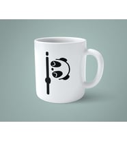 İ Harfi Panda Alfabe Baskılı Kupa Bardak