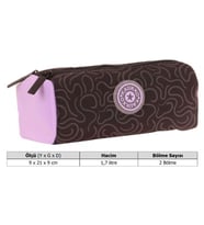 Kaukko İki Bölmeli Kız Çocuk Okul Kalem Çantası - Siyah Lila - K2751 (Çok Renkli)