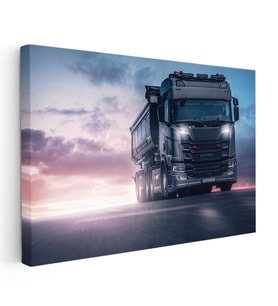 Kanvas Tablo Karayolunda Seyir Halindeki Scania Kamyon Kamyon Tablosu Ev Ofis Duvar Dekoru