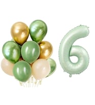 Retro Su Yeşili 6 Yaş Latex Balon Set