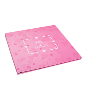 Kalp Figürlü Pembe Kendin Tasarla Anı Defteri + Özel Kalem + Özel Sticker 10 ad. Pola Fotoğraf Sevgiliye Hediye, Sevgililer Günü Hediyesi