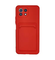 Xiaomi Mi 11 Kılıf Kelvin Kartvizitli Silikon - Kırmızı