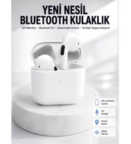 Yeni Nesil Bluetooth Kulaklık Beyaz Çağrı Cevaplayabilen Kablosuz