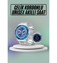 Akıllı Saat Çelik Kordonlu Amoled Ekran Android Ve İos Uyumlu Çağrı Cevaplayabilen